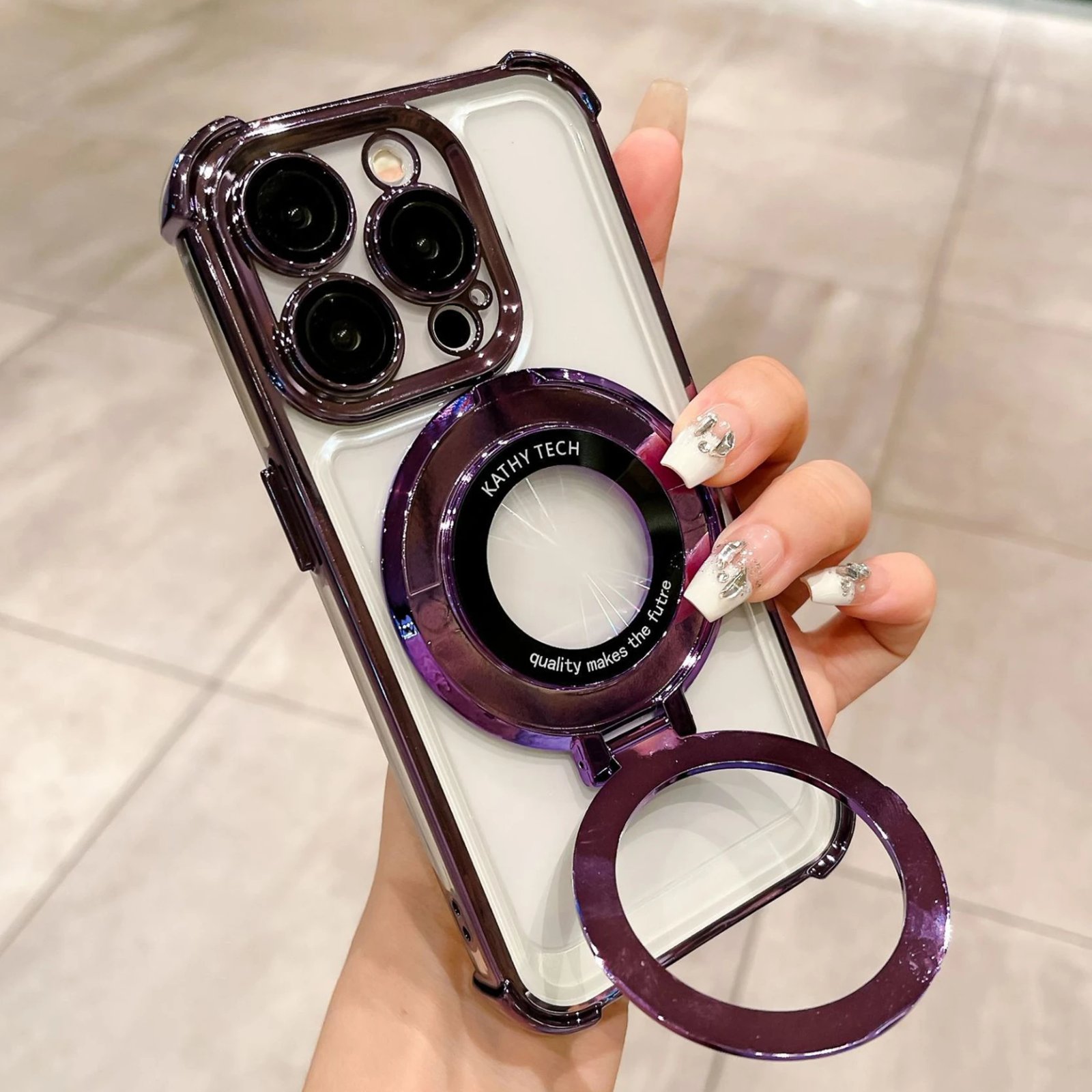 LuxePlated MagSafe Grip & Stand iPhone Case