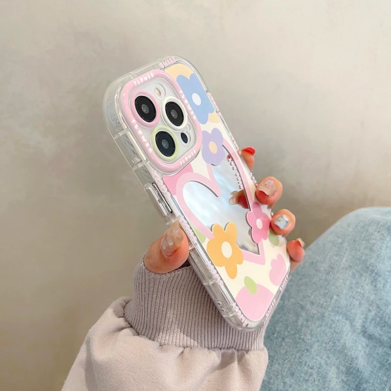 Blossom Heart Mirror Case