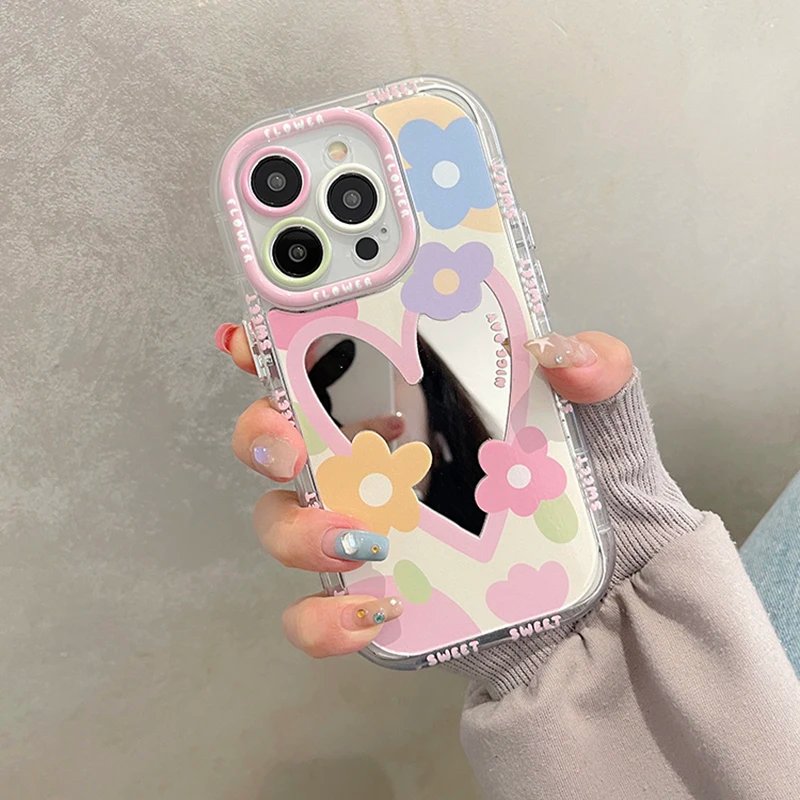 Blossom Heart Mirror Case