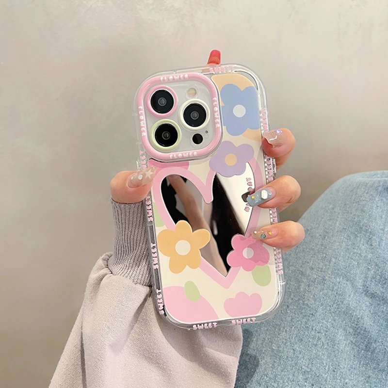 Blossom Heart Mirror Case