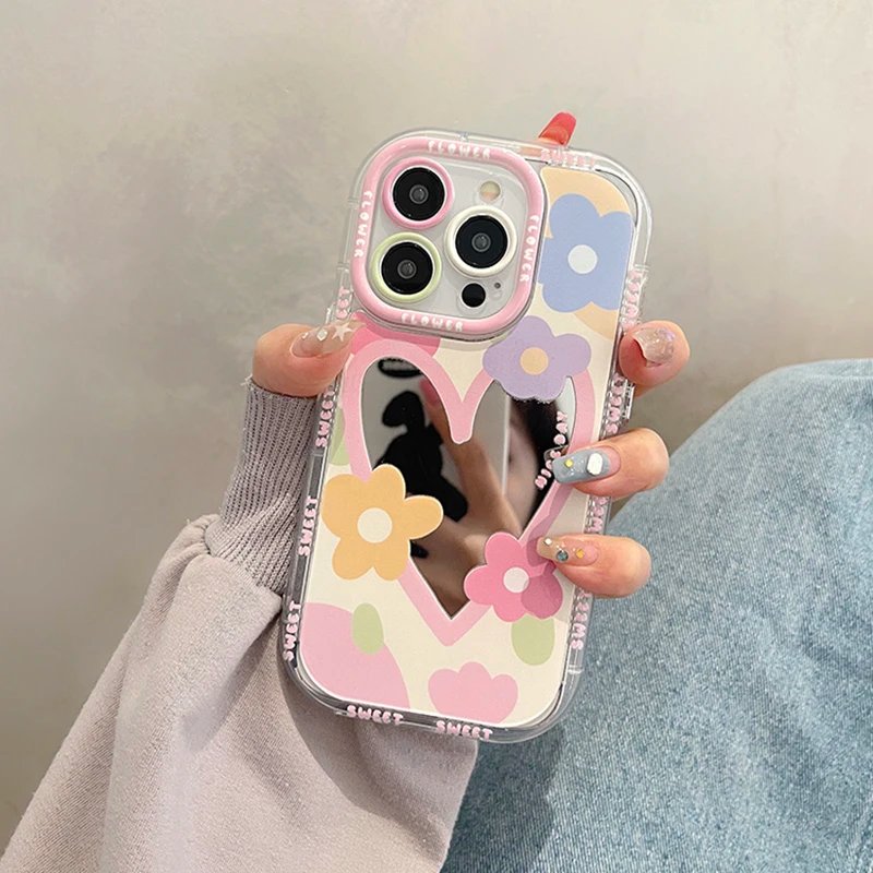 Blossom Heart Mirror Case