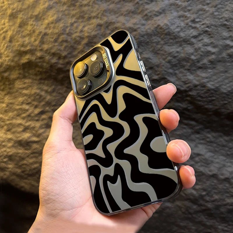 Matte Stripe Delight iPhone Case