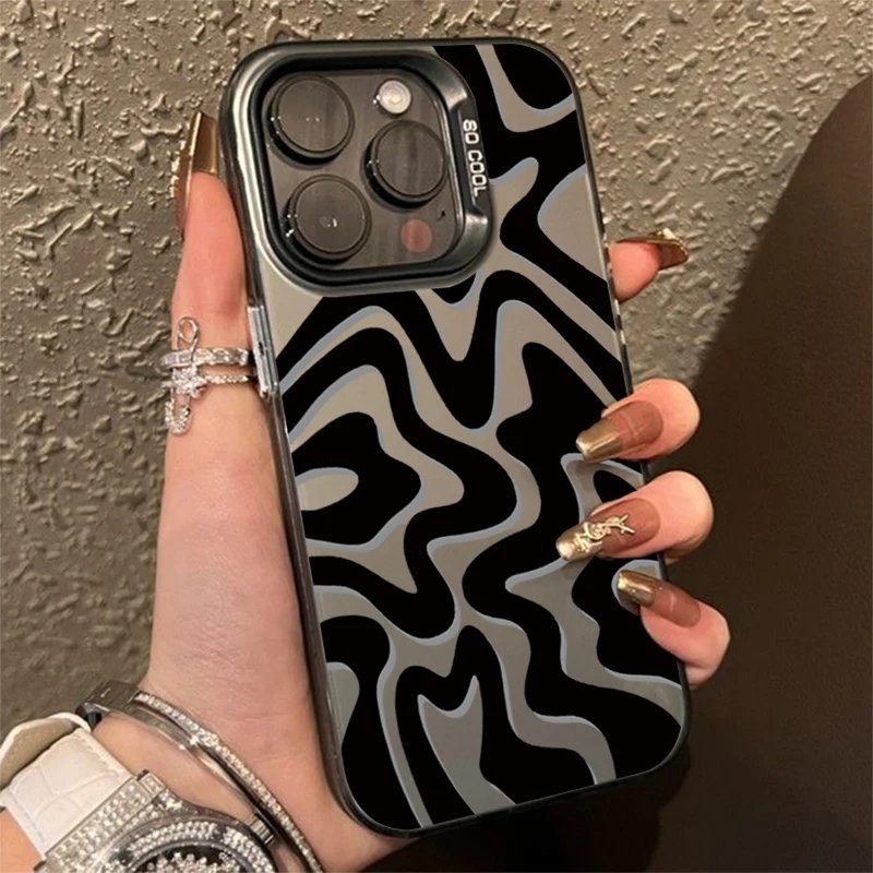 Matte Stripe Delight iPhone Case